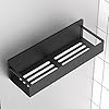 Metal 4 Pack Magnetic Spice Storage Rack Organizer for Refrigerator and Oven, Black Fridge Organizers and Storage